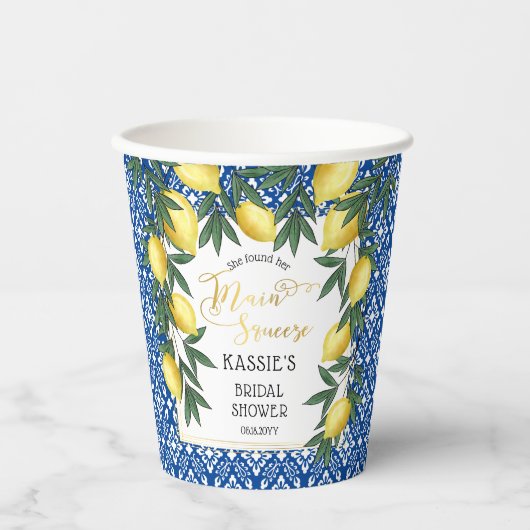 Tropisch Vrijgezellenfeest van de Lemons Main Sque Papieren Bekers (Voorkant)