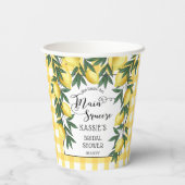 Tropisch Vrijgezellenfeest van de Lemons Main Sque Papieren Bekers (Achterkant)