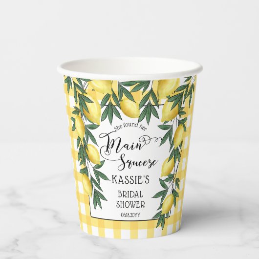 Tropisch Vrijgezellenfeest van de Lemons Main Sque Papieren Bekers (Achterkant)