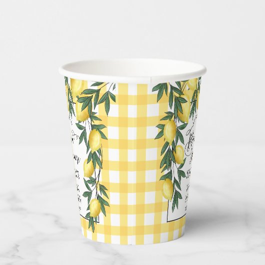 Tropisch Vrijgezellenfeest van de Lemons Main Sque Papieren Bekers (Rechts)