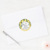 Tropisch Vrijgezellenfeest van de Lemons Main Sque Ronde Sticker (Envelop)