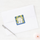 Tropisch Vrijgezellenfeest van de Lemons Main Sque Vierkante Sticker (Envelop)