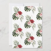 Tropisch Vrijgezellenfeest van Floral Palm Kaart (Achterkant)