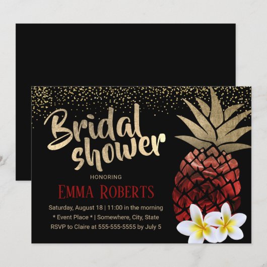 Tropisch Vrijgezellenfeest van het strand van Rood Kaart (Voorkant / Achterkant)