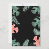 Tropisch Vrijgezellenfeest van Ombre Wine Glass Kaart (Achterkant)