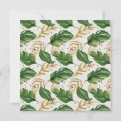 Tropisch Vrijgezellenfeest voor groene en goudWate Kaart (Achterkant)