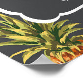 Tropisch Vrijgezellenfeest Welkome Sign Pineappel Poster (Hoek)