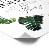 Tropisch Vrijgezellenfeest Wijn Raffle Spel Sign Poster (Hoek)