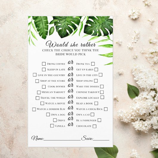 Tropisch Vrijgezellenfeest zou ze liever groen mak