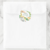 Tropisch vrijgezellenstrandfeestweekend ronde sticker (Tas)