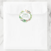 Tropisch vrijgezellenstrandfeestweekend ronde sticker (Tas)