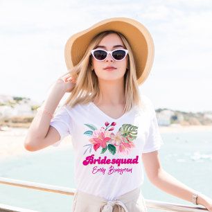 Tropisch vrijgezellenweekend feest Bruidsmeisje T-shirt