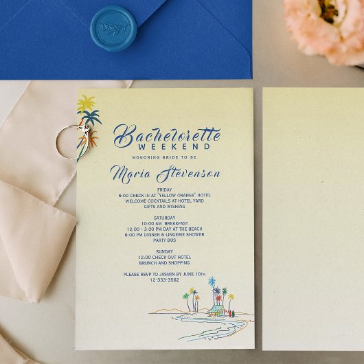 Tropisch vrijgezellenweekend kaart