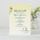 Tropisch vrijgezellenweekend kaart (Staand voorkant)