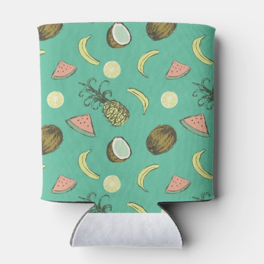 Tropisch vruchtendatroon blikjeskoeler (Achterkant)