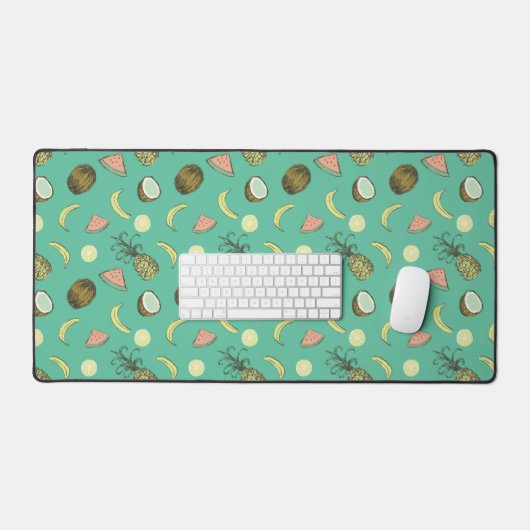 Tropisch vruchtendatroon bureaumat (Keyboard & Muis)