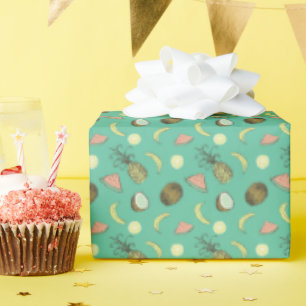 Tropisch vruchtendatroon cadeaupapier