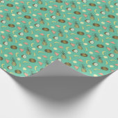 Tropisch vruchtendatroon cadeaupapier (Hoek)