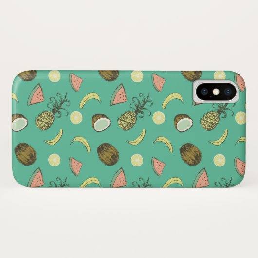 Tropisch vruchtendatroon Case-Mate iPhone case (Achterkant (horizontaal))
