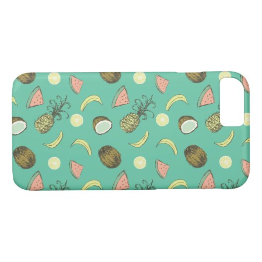 Tropisch vruchtendatroon Case-Mate iPhone case (Achterkant (Horizontaal))