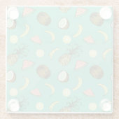 Tropisch vruchtendatroon glazen onderzetter (Achterkant)