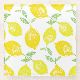 Tropisch vruchtendatroon glazen onderzetter