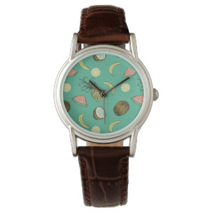 Tropisch vruchtendatroon horloge