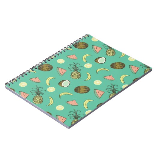 Tropisch vruchtendatroon notitieboek (Linkerzijde)