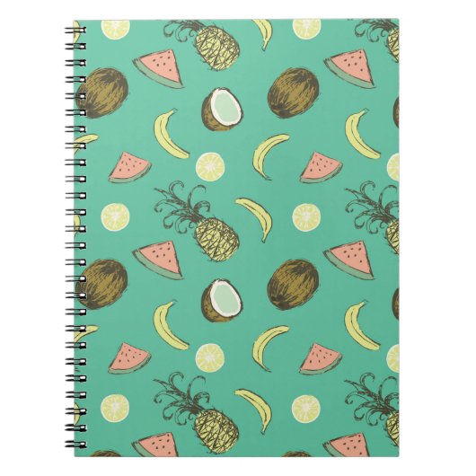 Tropisch vruchtendatroon notitieboek (Voorkant)