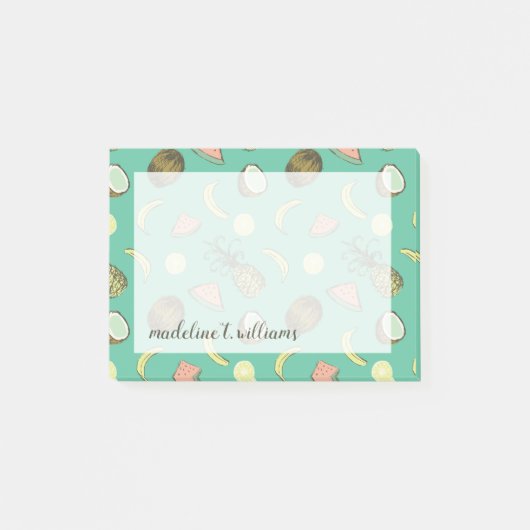 Tropisch vruchtendatroon post-it® notes (Voorkant)