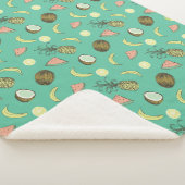 Tropisch vruchtendatroon sherpa deken (3/4)