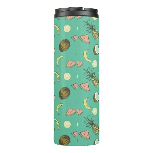 Tropisch vruchtendatroon thermosbeker (Achterkant)