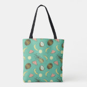 Tropisch vruchtendatroon tote bag (Achterkant)