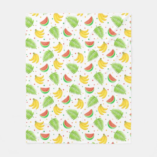 Tropisch vruchtendraaier fleece deken (Voorkant)