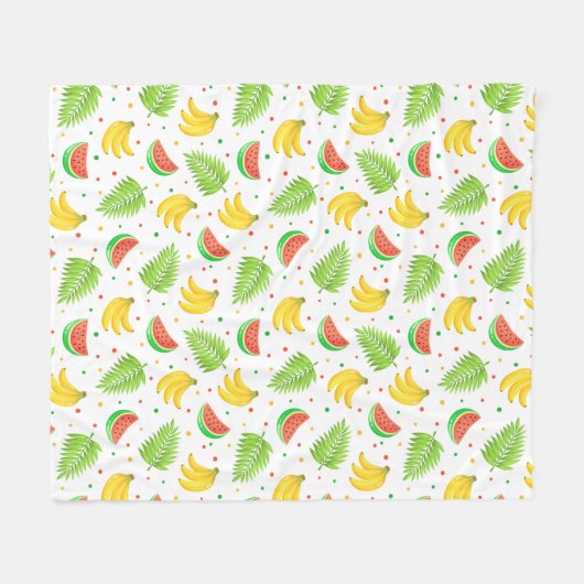 Tropisch vruchtendraaier fleece deken (Voorkant (Horizontaal))