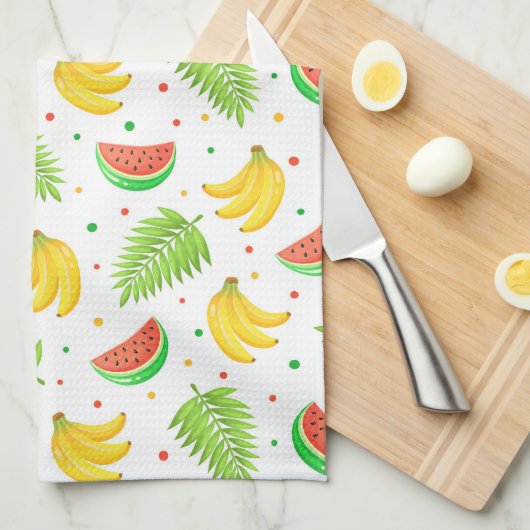 Tropisch vruchtendraaier theedoek (Quarter Fold)