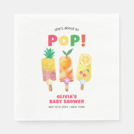 Tropisch vruchtenijs klaar voor Pop Baby shower Servet