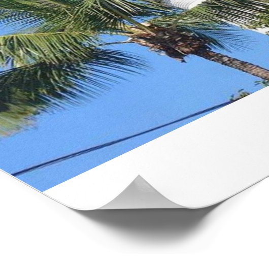 Tropisch vuurtoren poster (Hoek)