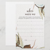 Tropisch Waar waren we vrijgezellenfeest-spel? (Voorkant / Achterkant)