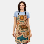 Tropisch Wander All-Over Print Schort Cadeau (Gedragen)