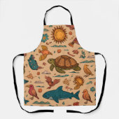 Tropisch Wander All-Over Print Schort Cadeau (Voorkant)
