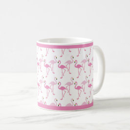 Tropisch, warm roze lamingos-patroon koffiemok