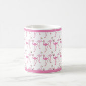 Tropisch, warm roze lamingos-patroon koffiemok (Center)
