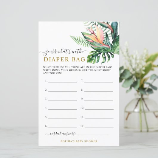 Tropisch wat er in het luierbalkschoenspel zit (Staand voorkant)