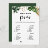 Tropisch wat er op uw Purse Vrijgezellenfeest Game Informatiekaartje (Voorkant / Achterkant)