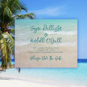 Tropisch water Modern Save the Date Wedding Kaart