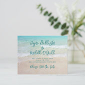 Tropisch water Modern Save the Date Wedding Kaart (Staand voorkant)