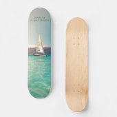 Tropisch Water, Zeilboot, Droom Persoonlijk Skateboard (Voorkant)