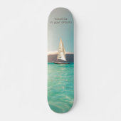 Tropisch Water, Zeilboot, Droom Persoonlijk Skateboard (Voorkant)