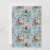 Tropisch Watercolor Toucan Virtueel Huwelijk Kaart (Achterkant)